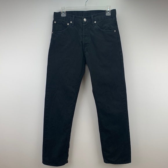 Levi’s 551 Black Denim Button Fly Straight Leg Jeans W30 - Picture 3 of 16